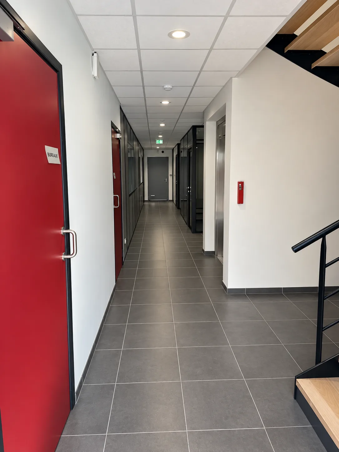 Peinture et revêtements de sols de parties communes à Vienne, détail de la mise en œuvre